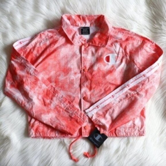 NEW Champion Orange Coaches Windbreaker Jacker Size Medium - Picture 3 of 8